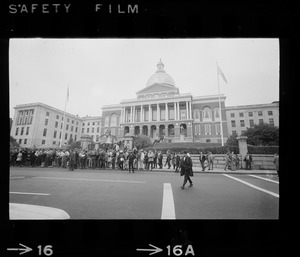 Protest against moving University of Massachusetts campus to Columbia Point