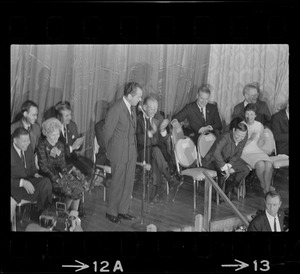 Richard Nixon during campaign rally at Somerset Hotel