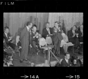 Richard Nixon during campaign rally at Somerset Hotel