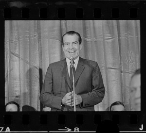 Richard Nixon during campaign rally at Somerset Hotel