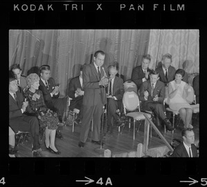 Richard Nixon during campaign rally at Somerset Hotel