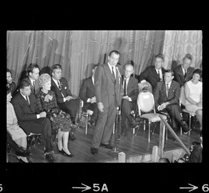 Richard Nixon during campaign rally at Somerset Hotel