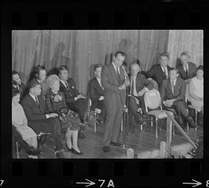 Richard Nixon during campaign rally at Somerset Hotel