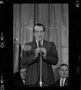 Richard Nixon during campaign rally at Somerset Hotel