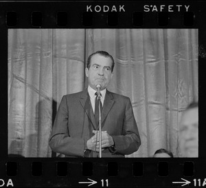 Richard Nixon during campaign rally at Somerset Hotel