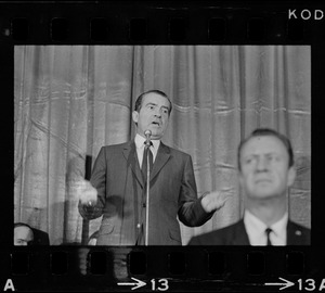 Richard Nixon during campaign rally at Somerset Hotel