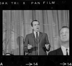 Richard Nixon during campaign rally at Somerset Hotel