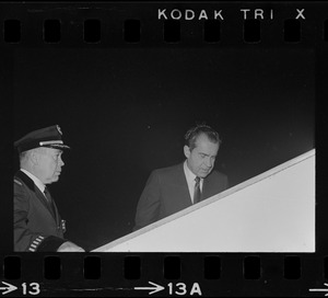 Richard Nixon departing from Logan Airport