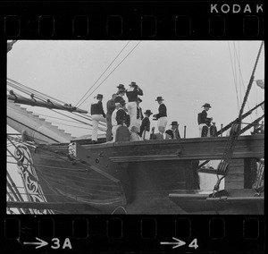 Crew of the USS Constitution during its annual turnaround