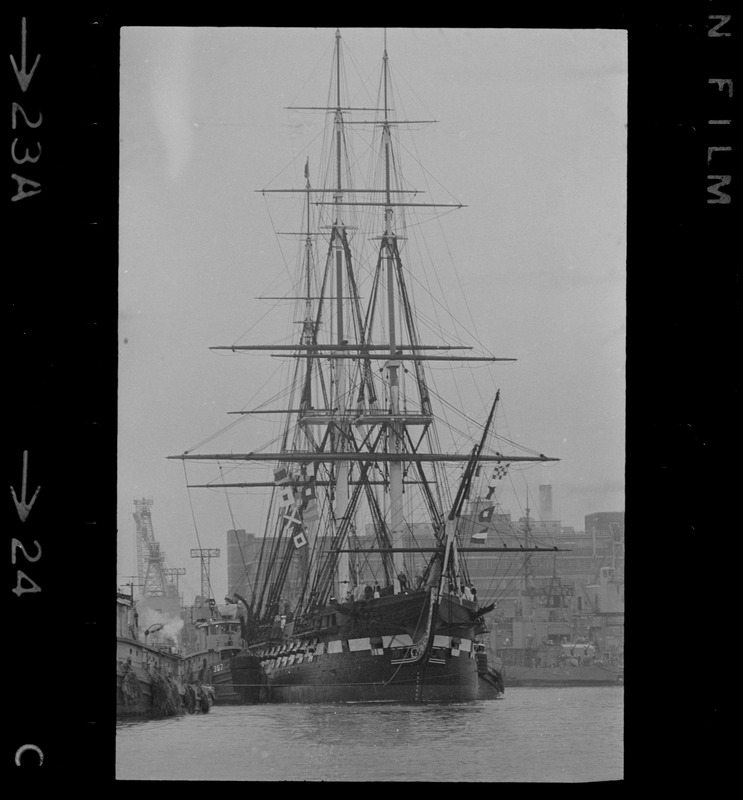 USS Constitution During Its Annual Turnaround Digital Commonwealth   Image Access 800 