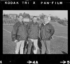 Ralph Bevins, Ed Burns, and Robert Hill of Arlington High School football