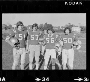 Arlington High School football players Dave Shaughnessy, Brian Driscoll, Joe Johnson, and Arthur Macaris