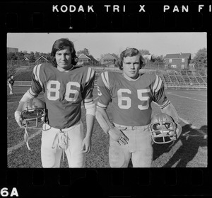 Arlington High School football players Ed Strob and Brain Egan