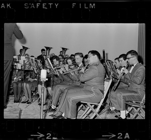 Boston Public Schools Concert Band performing at War Memorial Auditorium