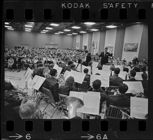 Boston Public Schools Concert Band performing at War Memorial Auditorium, conducted by Peter Siragusa