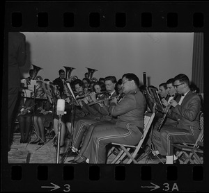 Boston Public Schools Concert Band performing at War Memorial Auditorium