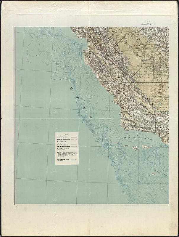 Fault map of the state of California