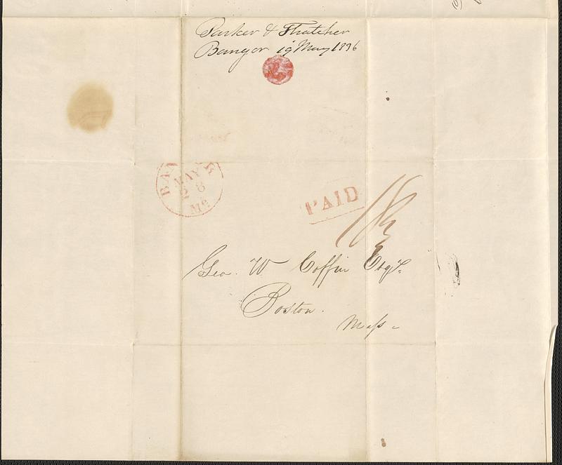 Parker and Thatcher to George W. Coffin, 19 May 1836 - Digital Commonwealth