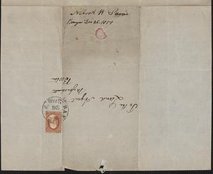 Albert W. Paine to Land Agent of Massachusetts, 26 December 1851