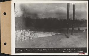 Chicopee River, Collins Manufacturing Co. dam, Wilbraham, Mass., 2:00 PM, Mar. 13, 1936