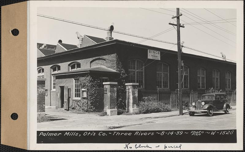 Palmer Mills, Otis Co., Three Rivers, Palmer, Mass., Aug. 14, 1939