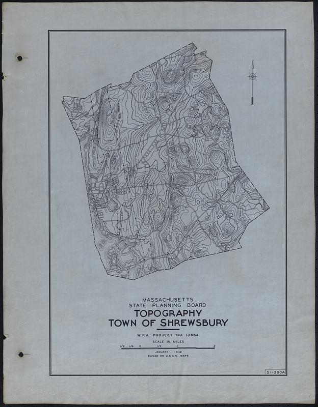 Topography Town Of Shrewsbury   Digital Commonwealth