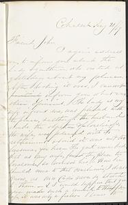 Letter from Thomas F. Cordis to John D. Long, August 20, 1869