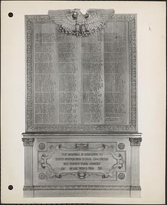 Memorial panel, South Boston High School