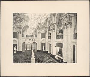 Interior view of Boston Opera House, view of lobby and exit