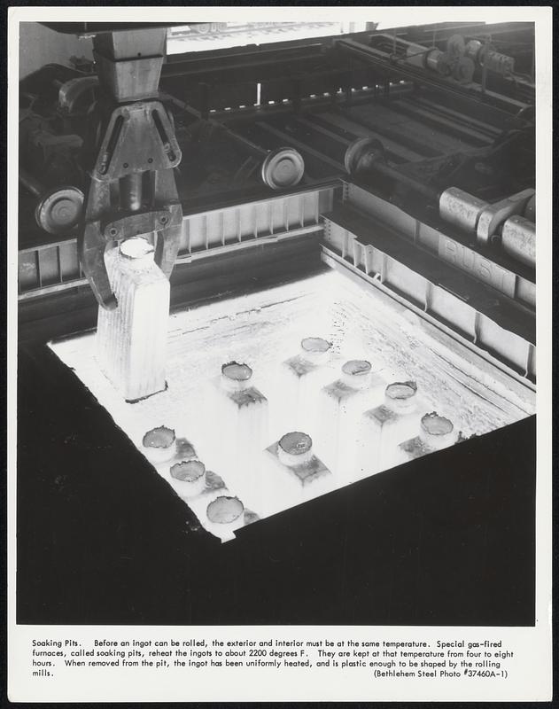 Soaking Pits. Before an ingot can be rolled, the exterior and interior