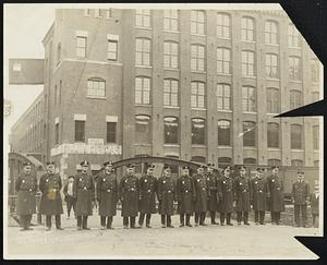 Lawrence strike. Police guard at lower Pacific Mills.