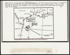 Hurricane Ella, the fifth hurricane this year, is currently speeding through the Gulf of Mexico 9/11 at 18 mph. The storm appears aimed at this town and, although it is still 160 southeast of the coast, many people have already begun leaving this town.