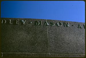 Closeup of letters on the side of a wall or building