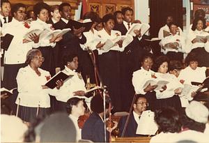 St. Paul AME's Messiah, chorus and partial view of orchestra, 1983
