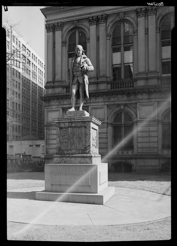 Statue of Benjamin Franklin, Boston - Digital Commonwealth