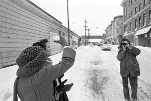 Arnie Jarmak photographing the Blizzard of 78 2