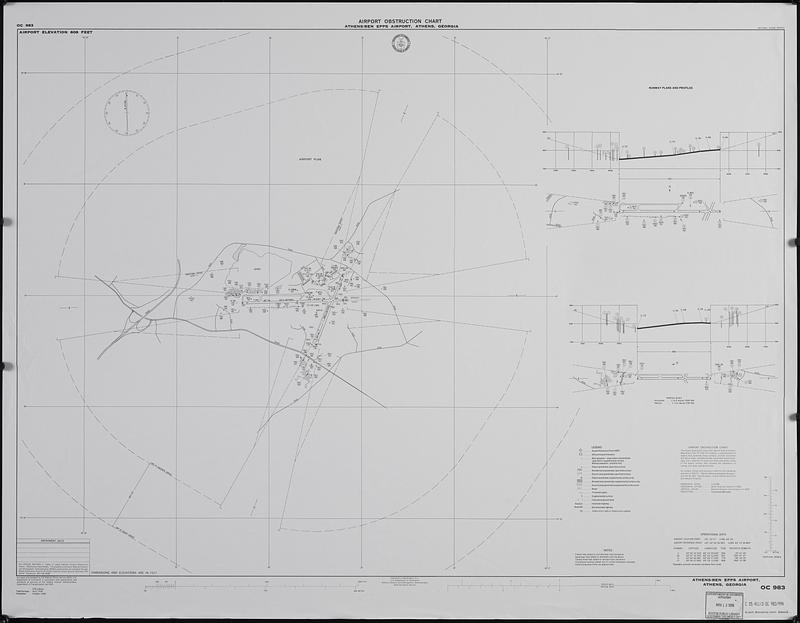 Airport obstruction chart, OC 983, Athens/Ben Epps Airport, Athens, Georgia