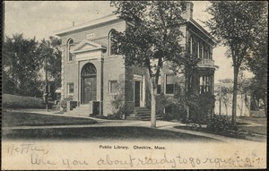 Public library. Cheshire, Mass.