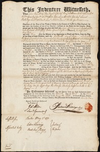 Joseph Lillie indentured to apprentice with Richard Billings,  Jr. of Boston, 11 April 1771
