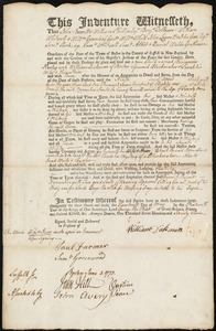 Benjamin Harley indentured to apprentice with William Dickman of Boston, 14 May 1773