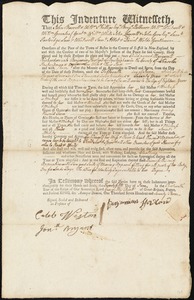 Margarett Richardson indentured to apprentice with Benjamin Howland of Bowdoinham, 25 June 1773