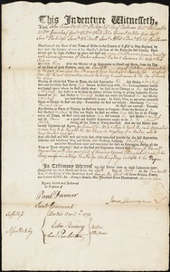 James Kennedy indentured to apprentice with James Lamman of Boston, 6 April 1774