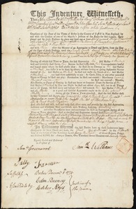 Oliver Blanchard indentured to apprentice with Samuel Williams of Springfield, 3 November 1774
