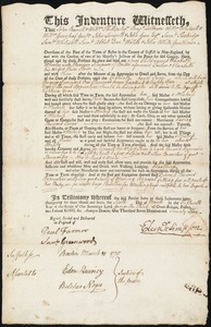 Elizabeth Wheeler indentured to apprentice with Ebenezer Simpson of Boston, 6 March 1775