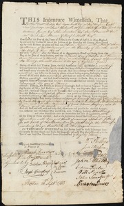 Rhodi Negars indentured to apprentice with William Shaw of Gouldsborough, 26 September 1783