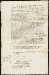 John Lasher indentured to apprentice with Joseph Cunningham of Boston, 6 August 1783
