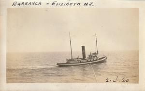 "Pull, pull, you son of a gun!" Barranca, tugboat out of Elizabeth, NJ at "Trinity Shoals," Gulf of Mexico