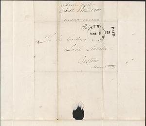 Aaron Tyler to Levi Lincoln, 6 March 1833