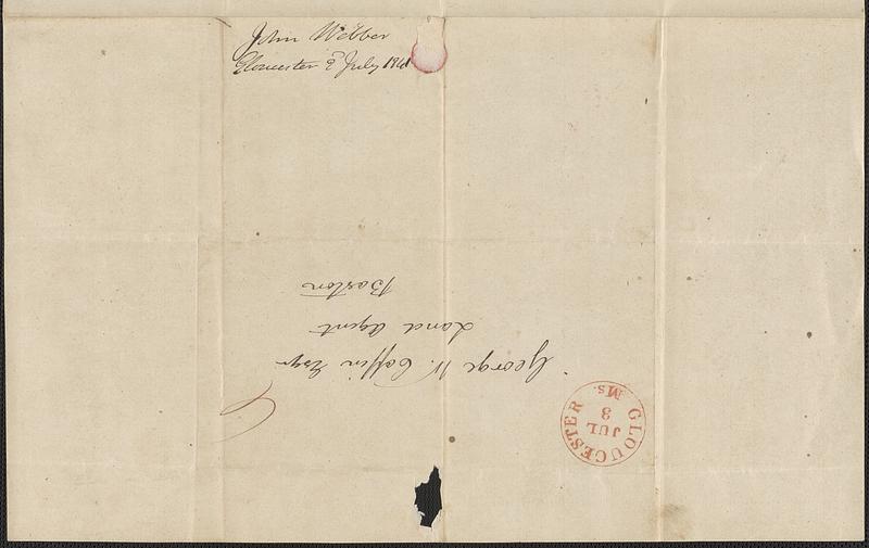 John Webber to George Coffin, 2 July 1841