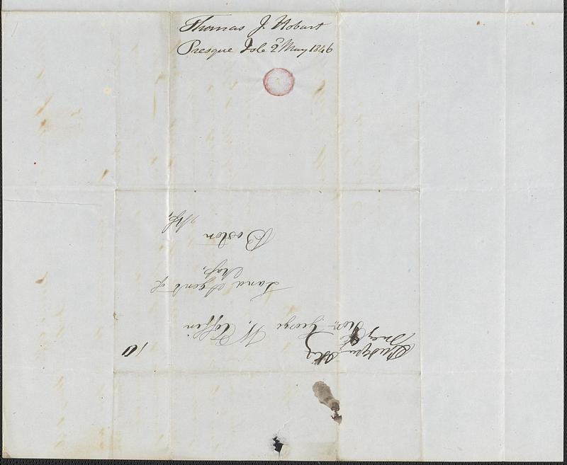 Thomas Hobart to George Coffin, 2 May 1846 - Digital Commonwealth